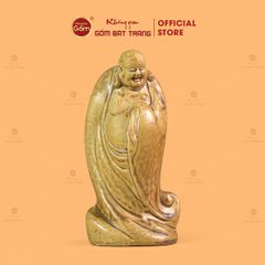 Tượng Di Lặc Ngũ Phúc Men Vàng Nâu