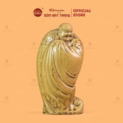 Tượng Di Lặc Ngũ Phúc Men Vàng Nâu
