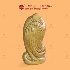 Tượng Di Lặc Ngũ Phúc Men Vàng Nâu