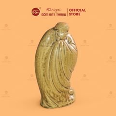 Tượng Di Lặc Ngũ Phúc Men Vàng Nâu