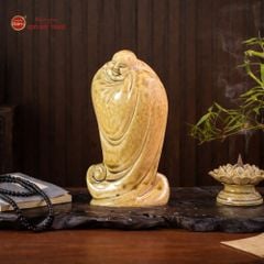 Tượng Di Lặc Ngũ Phúc Men Vàng Nâu
