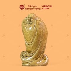 Tượng Di Lặc Ngũ Phúc Men Vàng Nâu