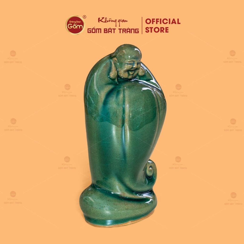 Tượng Di Lặc Ngũ Phúc Men Xanh Ngọc