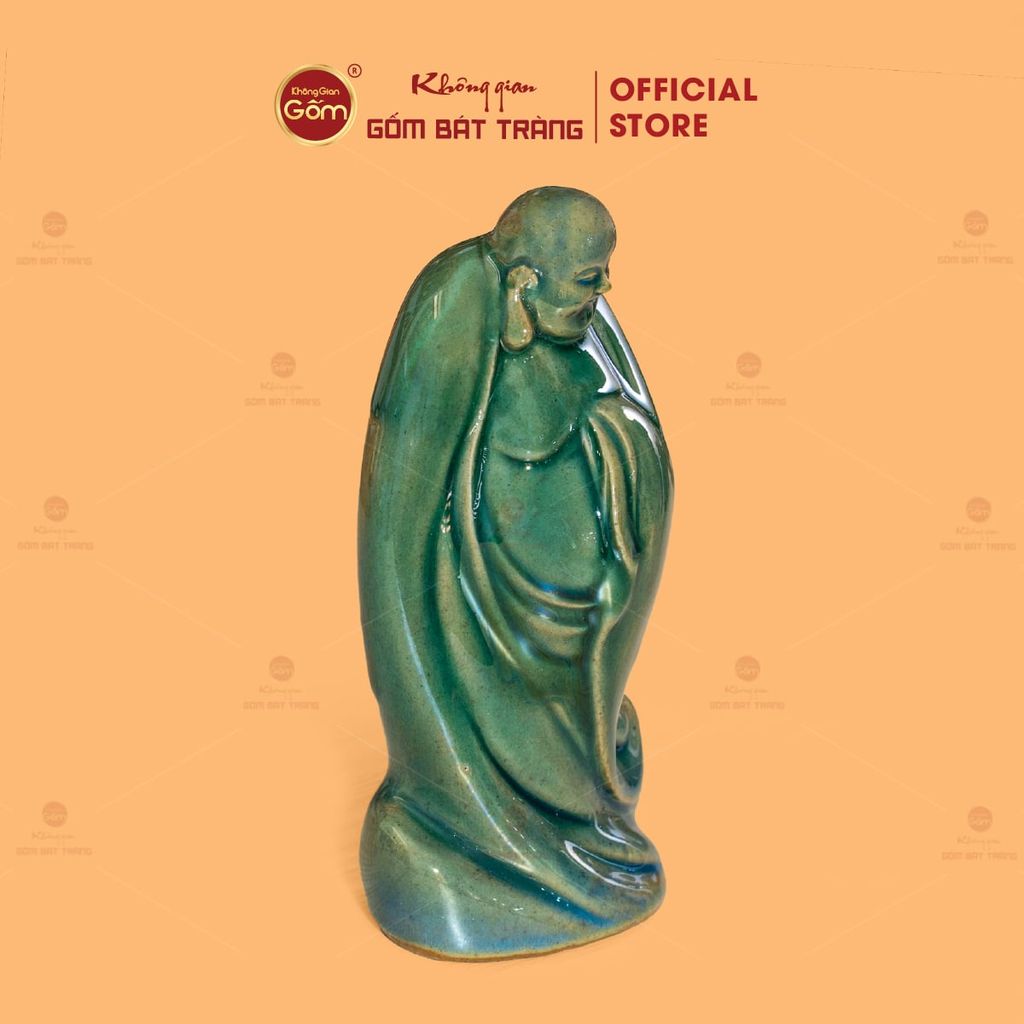 Tượng Di Lặc Ngũ Phúc Men Xanh Ngọc