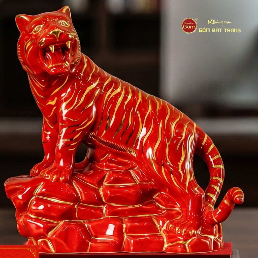 Tượng Hổ Vẽ Vàng