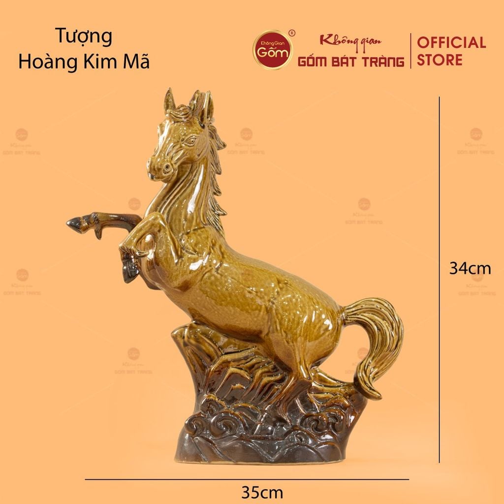 Tượng Ngựa Hoàng Kim Mã