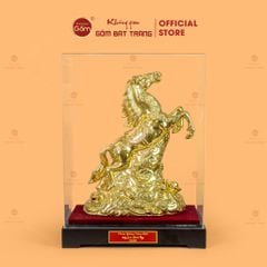 Tượng Linh Vật Ngựa Mạ Vàng