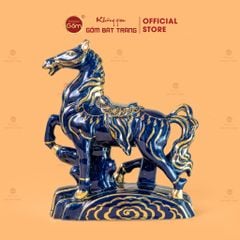 Tượng Ngựa Kim Mã Vân Mao Vẽ Vàng