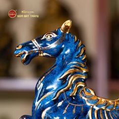 Tượng Ngựa Kim Mã Vân Mao Vẽ Vàng