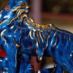 Tượng Ngựa Kim Mã Vân Mao Vẽ Vàng