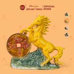 Tượng Ngựa Men Màu Vạn Sự Như Ý Mã Đáo Thành Công