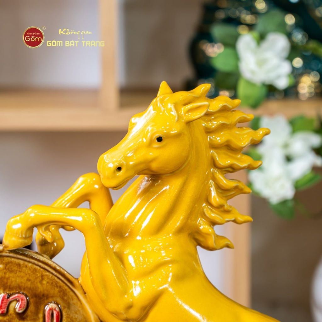 Tượng Ngựa Men Màu Vạn Sự Như Ý Mã Đáo Thành Công