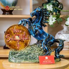Tượng Ngựa Men Màu Vạn Sự Như Ý Mã Đáo Thành Công