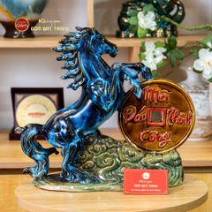 Tượng Ngựa Men Màu Vạn Sự Như Ý Mã Đáo Thành Công
