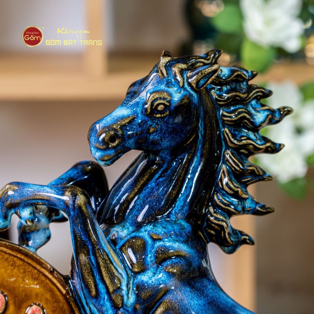 Tượng Ngựa Men Màu Vạn Sự Như Ý Mã Đáo Thành Công