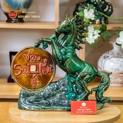Tượng Ngựa Men Màu Vạn Sự Như Ý Mã Đáo Thành Công