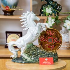 Tượng Ngựa Men Màu Vạn Sự Như Ý Mã Đáo Thành Công