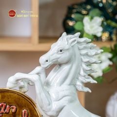 Tượng Ngựa Men Màu Vạn Sự Như Ý Mã Đáo Thành Công