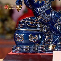 Tượng Ngựa Thanh Mã Phú Quý Vẽ Vàng