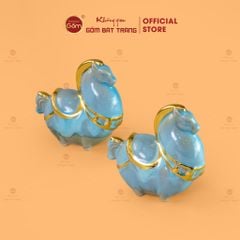 Tượng Ngựa Tiểu Mã Chiêu Tài Vẽ Vàng