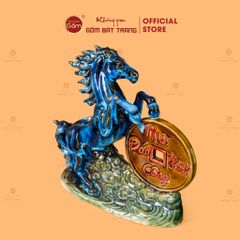 Tượng Ngựa Men Màu Vạn Sự Như Ý Mã Đáo Thành Công