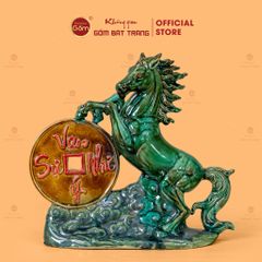 Tượng Ngựa Men Màu Vạn Sự Như Ý Mã Đáo Thành Công