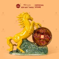 Tượng Ngựa Men Màu Vạn Sự Như Ý Mã Đáo Thành Công
