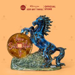 Tượng Ngựa Men Màu Vạn Sự Như Ý Mã Đáo Thành Công
