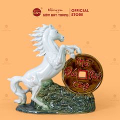 Tượng Ngựa Men Màu Vạn Sự Như Ý Mã Đáo Thành Công