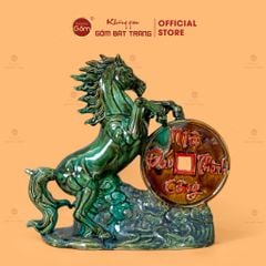 Tượng Ngựa Men Màu Vạn Sự Như Ý Mã Đáo Thành Công
