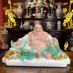 Tượng Phật Di Lặc Trái Đào Lục Bảo