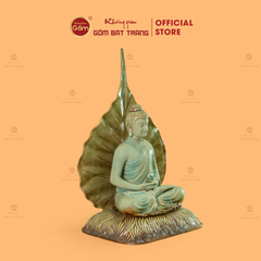 Tượng Phật Thích Ca Thiền Định Trước Lá Bồ Đề