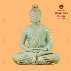 Tượng Phật Thích Ca Thiền Định Trước Lá Bồ Đề