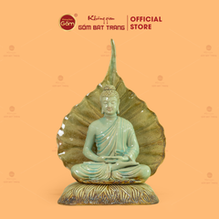 Tượng Phật Thích Ca Thiền Định Trước Lá Bồ Đề