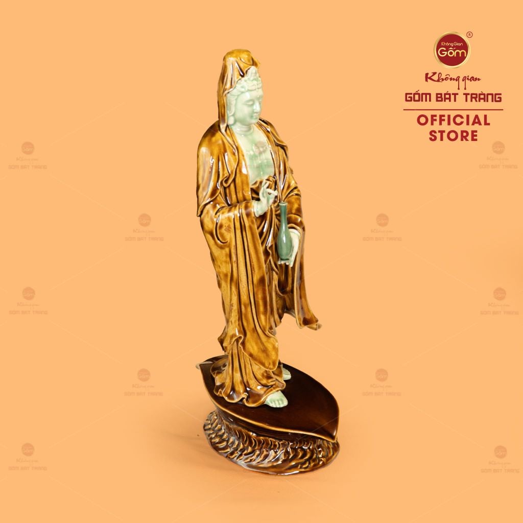 Tượng Quan Âm Đứng Cánh Sen