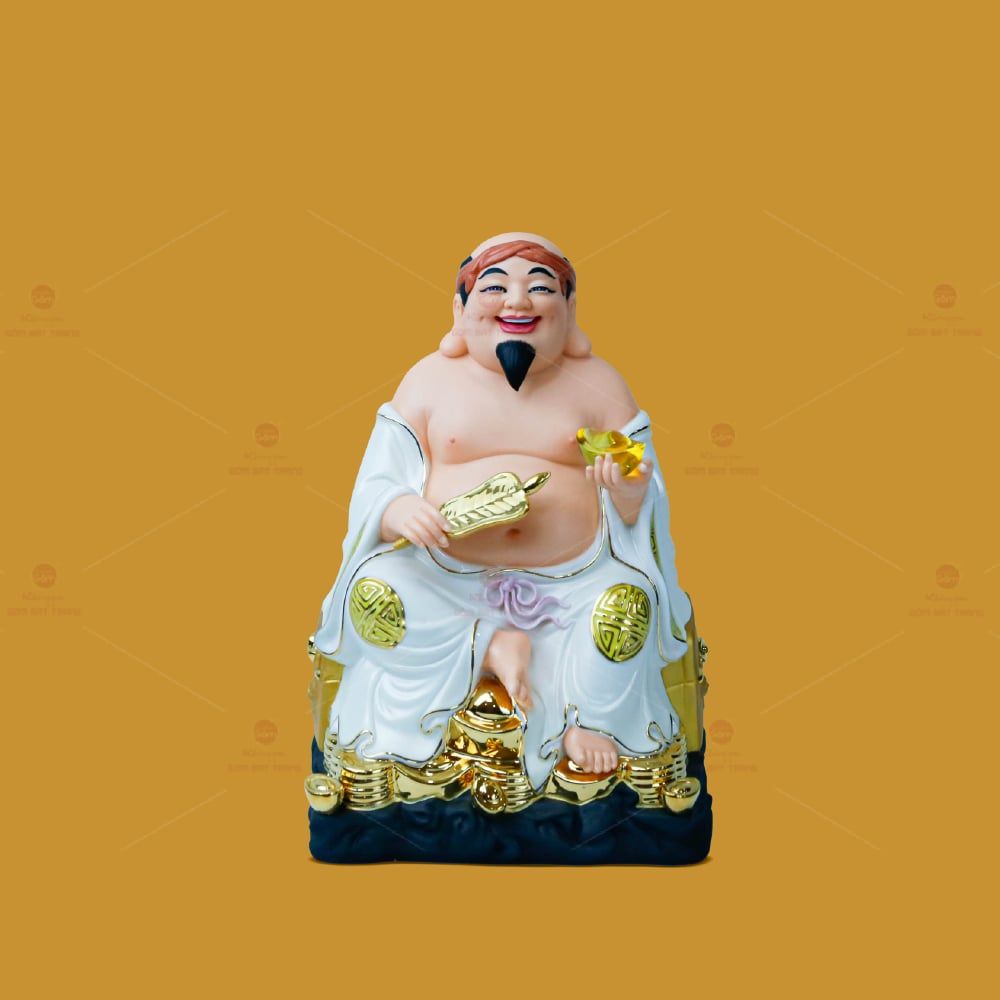 Tượng Thần Tài Thổ Địa Ghế Đá Trân Châu