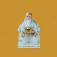 Tượng Thần Tài Thổ Địa Ghế Rồng Màu Phỉ Thúy