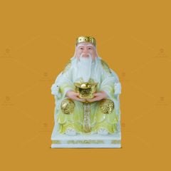 Tượng Thần Tài Thổ Địa Ghế Rồng Màu Vàng Phú Quý