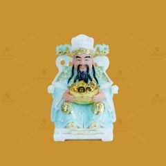 Tượng Thần Tiền Ngồi Ghế Rồng Phỉ Thúy
