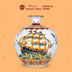Quả Hút Lộc Thuận Buồm Xuôi Gió Tam Hạc Diên Niên Huỳnh Bảo Vẽ Vàng