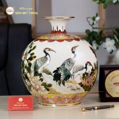Quả Hút Lộc Thuận Buồm Xuôi Gió Tam Hạc Diên Niên Huỳnh Bảo Vẽ Vàng