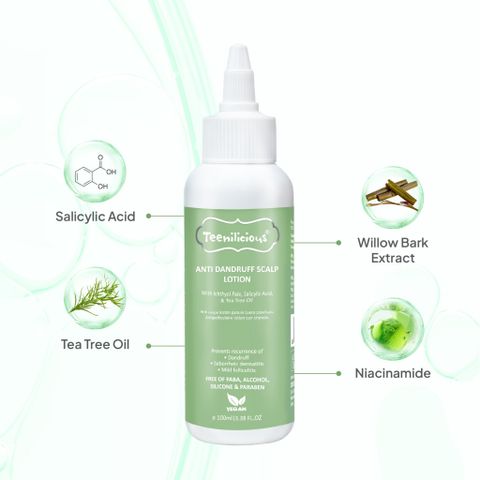 Sữa Dưỡng Ẩm Da Đầu Teenilicious Anti Dandruff Scalp Lotion – Hỗ Trợ Giảm Gàu Và Nuôi Dưỡng Tóc Mềm Mượt – 100ml