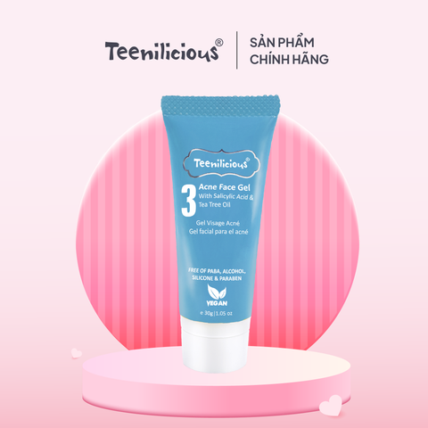 Gel Chấm Mụn Teenilicious Acne Face Gel Hỗ Trợ Giảm Mụn Dành Cho Da Dầu Mụn & Da Nhạy Cảm 15g