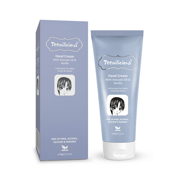 Kem Dưỡng Da Tay Chiết Xuất Bơ Và Vani Teenilicious Hand Cream With Avocado Oil & Vanilla 60g