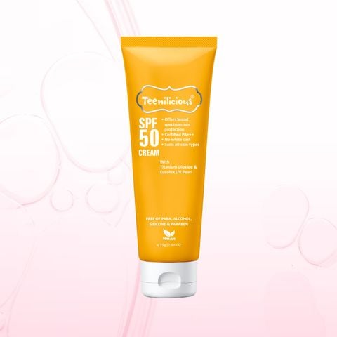 Kem Chống Nắng Teenilicious SPF 50 Cream – Giúp Dịu Da Và Làm Mờ Các Dấu Hiệu Lão Hóa – 75g