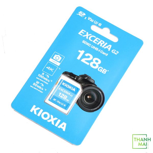 Thẻ nhớ SD Kioxia Exceria G2 CL10 UHS-I U3 V30 4K 128GB | LNEX2L128GG4