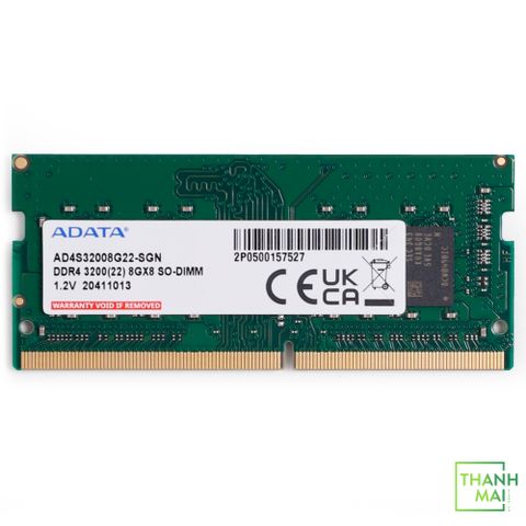 Ram Laptop Adata Premier 8GB DDR4 Bus 3200Mhz | AD4S32008G22-SGN