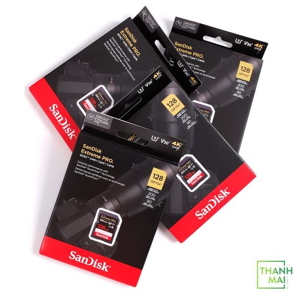 Thẻ nhớ SDXC SanDisk Extreme Pro U3 V30 128GB 200MB/s | SDSDXXD-128G-GN4IN