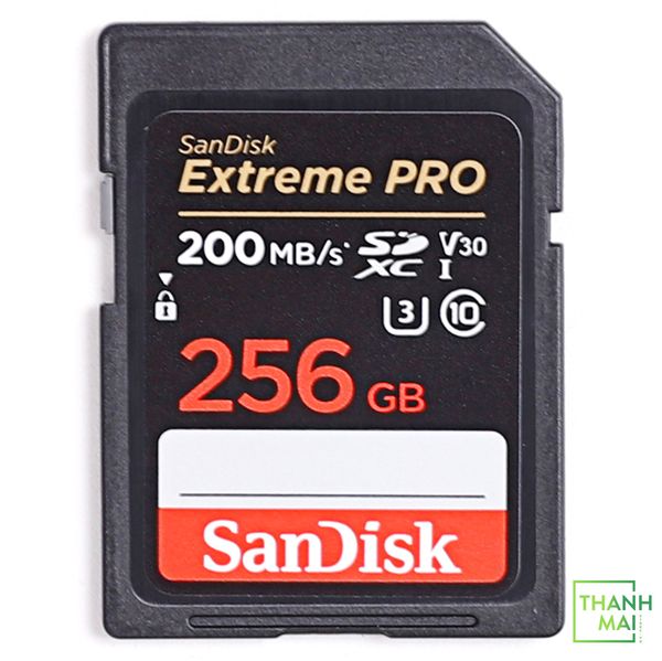 Thẻ nhớ SDXC SanDisk Extreme Pro U3 V30 256GB 200MB/s | SDSDXXD-256G-GN4IN