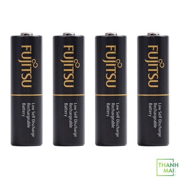 Pin Fujitsu AA 2450mAh vĩ 4 viên (Black) HR-3UTHC (4B) | Made In Japan Hàng Nội Địa Nhật Bản